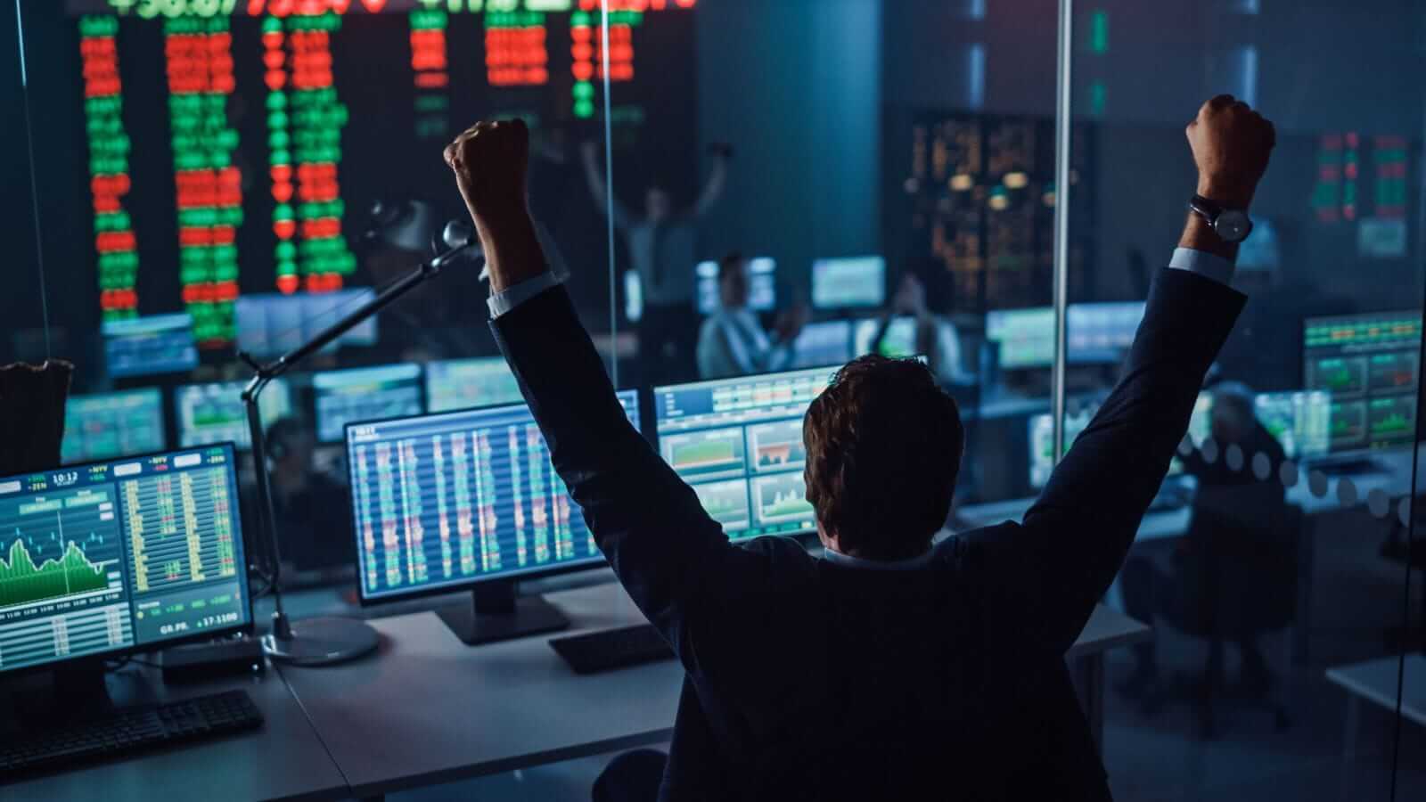 Trader wins big by Gorodenkoff via Shutterstock